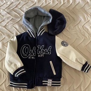 Warm varsity jacket for toddler